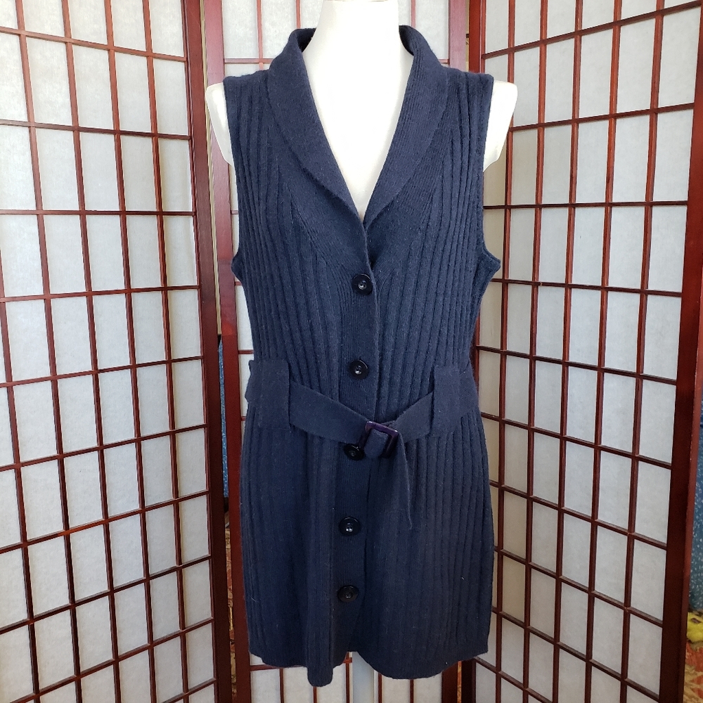 Vintage Navy Blue Sweater Vest